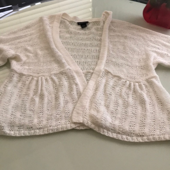 Lane Bryant Sweaters - Lane Bryant off white light shrug